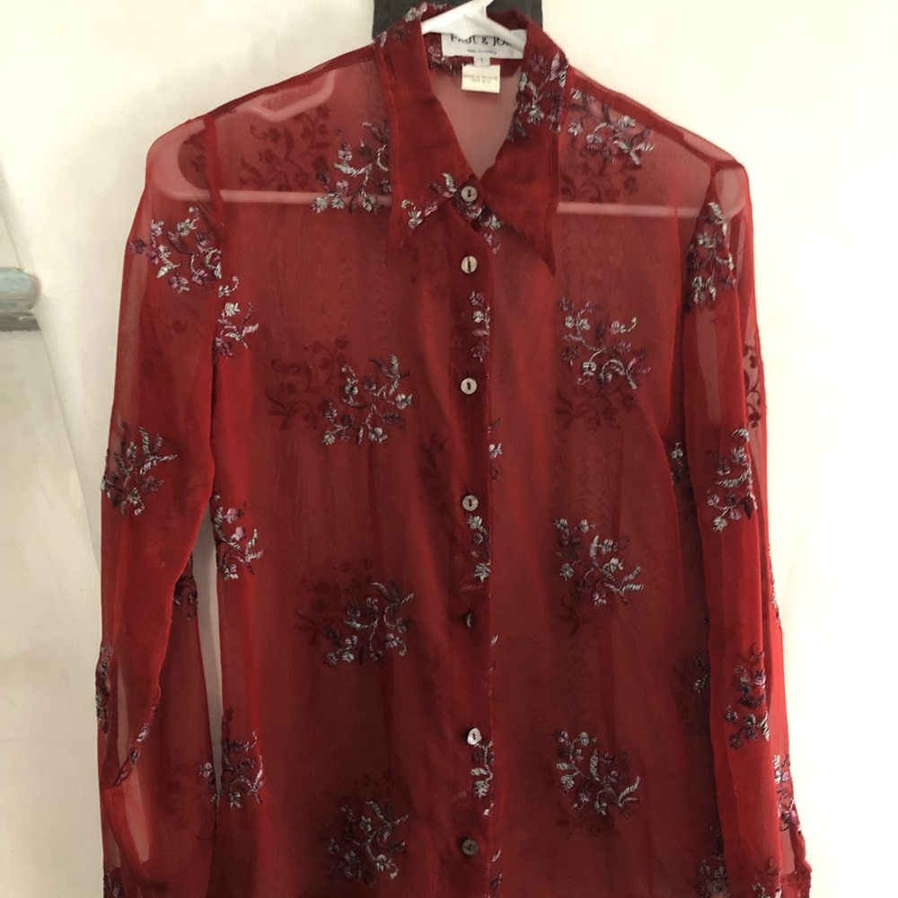 Paul and Joe silk button down shirt - Picture 2 of 8